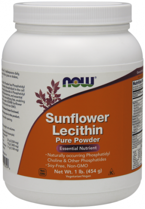 Sunflower Lecithin, Pure Powder, 1 lb (454 g) - Now Foods