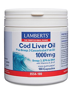 Cod Liver Oil 1000mg, 180 caps - Lamberts