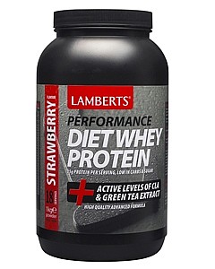 Diet Whey Protein Strawberry Flavour, 1 kg - Lamberts