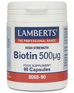 Biotin 500 mcg, 90 caps - Lamberts