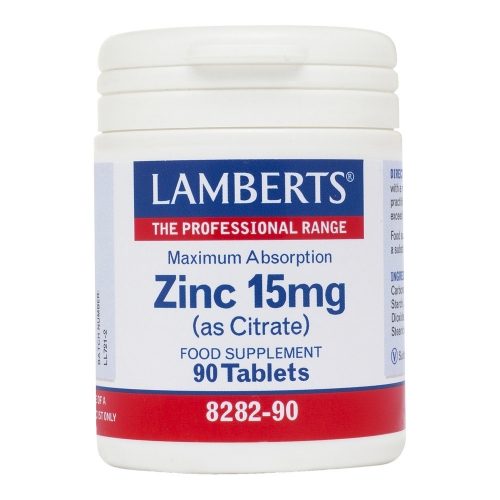 Zinc 15mg-  (as Citrate) 90 tabs - Lamberts