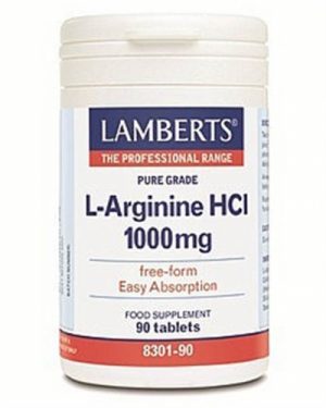 L-Arginine HCl 1000mg 90 Tabs - Lamberts