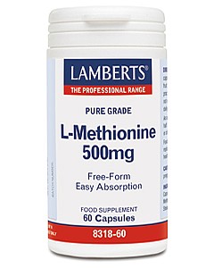 L-Methionine 500mg, 60 Caps - Lamberts