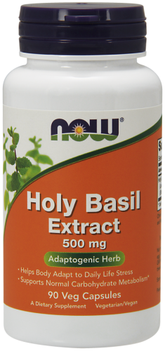 Holy Basil Extract, 500 mg, 90 Vcaps - Now Foods