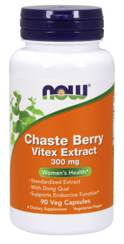 Chaste Berry Vitex Extract, 300 mg, 90 Vcaps - Now Foods