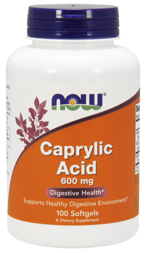 Caprylic Acid (600mg) - 100 Softgels - NOW Foods