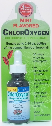 Herbs Etc., ChlorOxygen, Alcohol Free, Mint Flavored, 1 fl oz (29.5 ml)