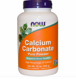 Calcium Carbonate Powder, 12 oz (340 g) -Now Foods