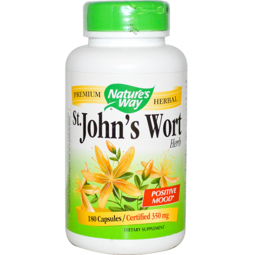 St. John's Wort Herb, 350 mg, 180 Capsules - Nature's Way