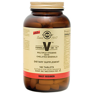Formula V, VM-75, Multiple Vitamins with Chelated Minerals, 180 Tablets - Solgar