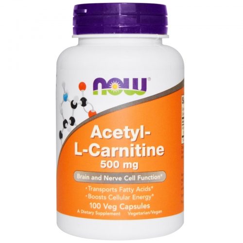 Acetyl-L-Carnitine, 500 mg, 100 Veg Caps - Now Foods