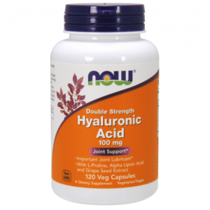 Hyaluronic Acid, Double Strength (100mg) 120 Veg caps - NOW Foods