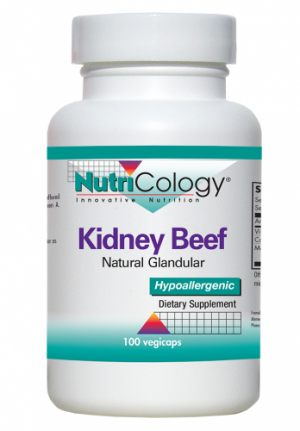Kidney Beef Natural Glandular, 500mg, 100 Vegicaps - Nutricology / ARG