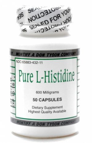 Pure L-Histidine 600mg 50 Caps - Montiff