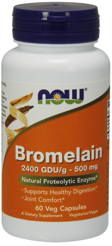 Bromelain (500mg) - 60 Veg caps - Now Foods
