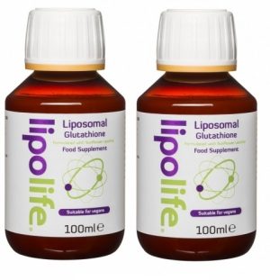 Liposomal Glutathione SF (GSH) DOUBLE PACK - formulated with Sunflower Lecithin - 2 x100ml (450mg/5ml) - Lipolife