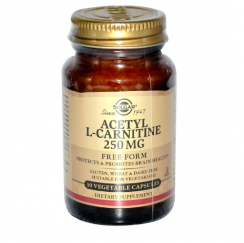 Acetyl-L-Carnitine, 250 mg, 30 Veggie Caps - Solgar