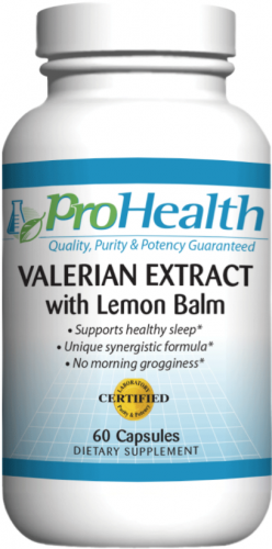Valerian Extract with Lemon Balm - 160 mg, 60 capsules - ProHealth