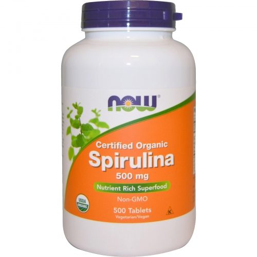 Certified Organic Spirulina, 500 mg, 500 Tablets - Now Foods