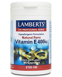 Natural Vitamin E 400iu - 180 Capsules - Lamberts