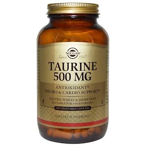 Taurine, 500 mg, 250 Vegetable Capsules - Solgar