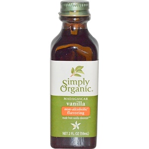 Simply Organic, Madagascar Vanilla, Non-Alcoholic Flavouring, Farm Grown , 2 fl oz (59 ml)