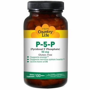 P-5-P (Pyridoxal 5' Phosphate), 50 mg, 100 Tablets - Country Life