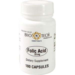 Folic Acid 20 mg 100 caps - Bio-Tech