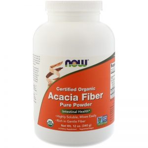 Acacia Fiber Powder (Certified Organic), 340g - Now Foods