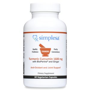 Turmeric Curcumin, 1600 mg, 60 caps - Simplesa
