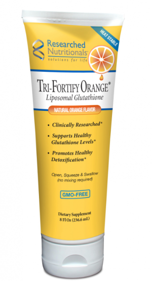 Tri-Fortify Tube (Liposomal Glutathione & Vitamin C) 8 fl oz, Orange Flavour - Researched Nutritionals