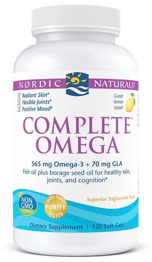 Complete Omega Lemon Flavor 120 Soft Gels Nordic Naturals Natures Fix