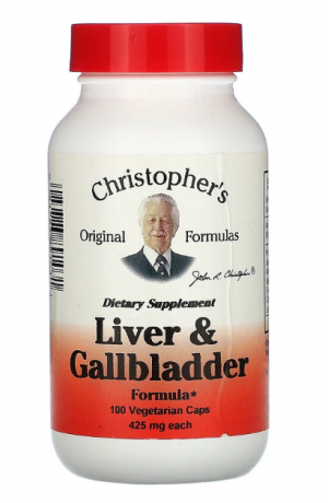 Liver & Gallbladder Formula, 425 mg, 100 Vegetarian Caps - Christopher's Original Formulas.