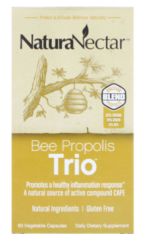 Bee Propolis Trio, 60 Vegetable Capsules - NaturaNectar