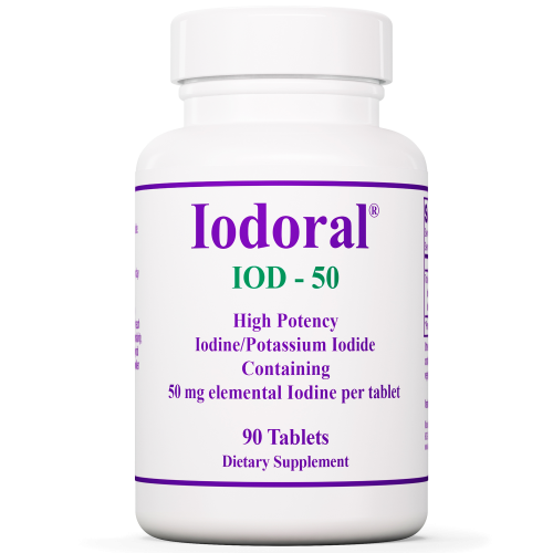 Iodoral IOD-50 (Iodine/Potassium Iodide) 50mg, 90 tablets - Optimox