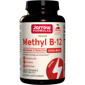 Methyl B12 (Cherry Flavour) 5000 mcg, 60 Lozenges -Jarrow Formulas
