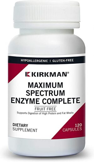 Maximum Spectrum Enzym-Complete/DPP-IV™ Fruit Free w/Isogest® - 120 capsules - Kirkman
