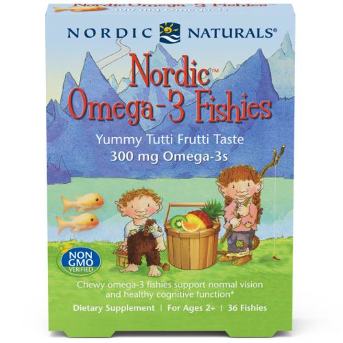 Omega-3 Fishies, Tutti Frutti, 36 Gummies - Nordic Naturals - SOI*