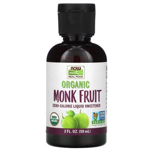 Organic Monk Fruit, Liquid Sweetener, 2 fl oz (59 ml) - Now Foods