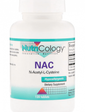 NAC N-Acetyl-L-Cysteine, 120 Tablets - Nutricology / Allergy Research Group