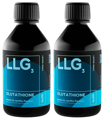 LLG3 Liposomal Glutathione (Peach & Vanilla Flavour) 240ml – Lipolife DOUBLE PACK