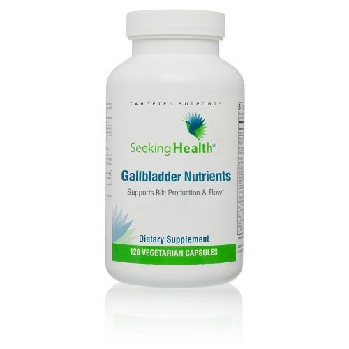 bottle of Gallbladder Nutrients (120 caps) - Seeking Health on a white background.