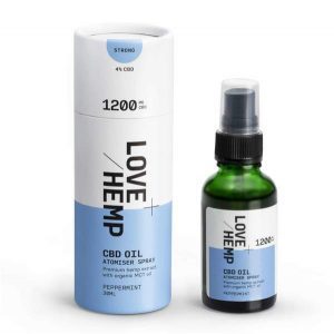 CBD Oil Atomiser Spray, Peppermint, (1,200mg CBD) 30ml - Love Hemp®