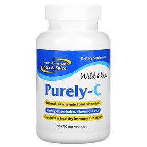 Purely-C, 700mg, 90 Caps - North American Herb & Spice