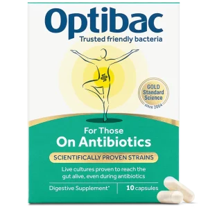 For Those on Antibiotics 10 capsules with probiotics strains - OptiBac