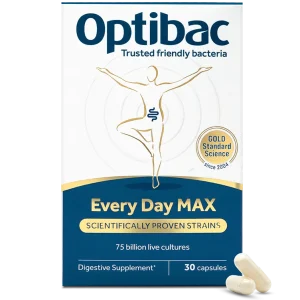 Every day extra 90 capsules with 20 billion friendly bacteria - Optibac