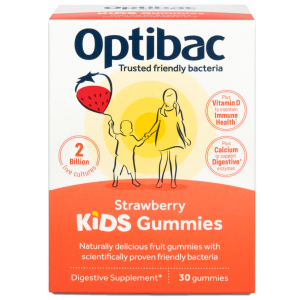 Kids Probiotics + Immune Support, 30 strawberry gummies - OptiBac