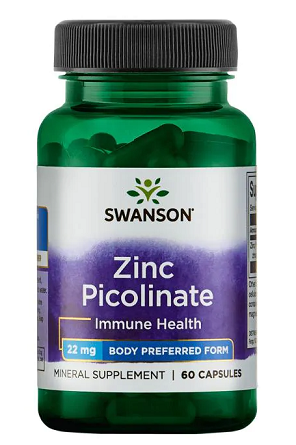 Zinc Picolinate 22 mg (60 Capsules) - Swanson