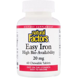 Easy Iron (20mg) 60 Chewable Tablets - Natural Factors