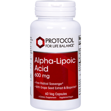 Alpha-Lipoic Acid 600mg 60 caps - Protocol For Life Balance